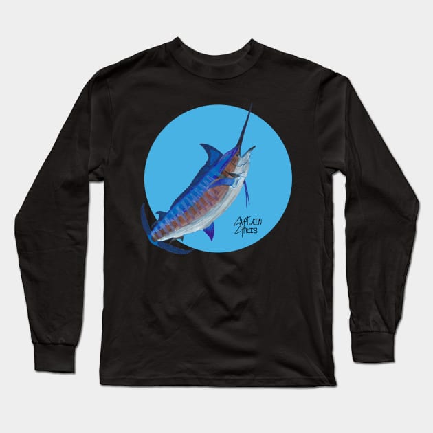 Deep Sea Warrior Long Sleeve T-Shirt by CaptainChrisArt